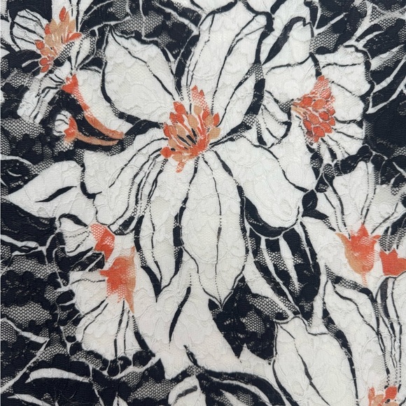 Dress The Population Alice Floral Lace Sheath Midi Dress Black White Size XS NWT - Picture 3 of 14